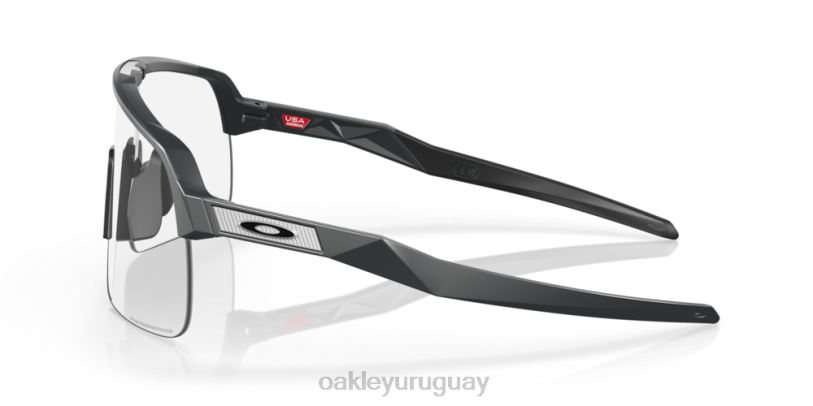 Oakley sutro lite (ajuste de puente bajo) XT4H453 gafas Lentes fotocromáticas de iridio de transparente a negro, montura de carbono mate