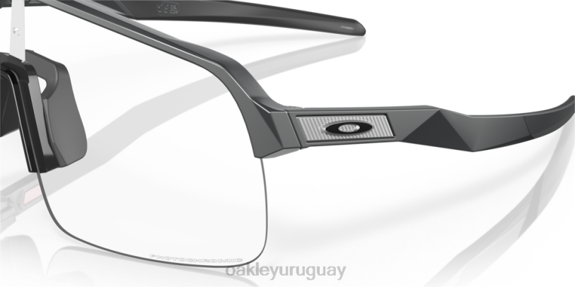 Oakley sutro lite (ajuste de puente bajo) XT4H453 gafas Lentes fotocromáticas de iridio de transparente a negro, montura de carbono mate