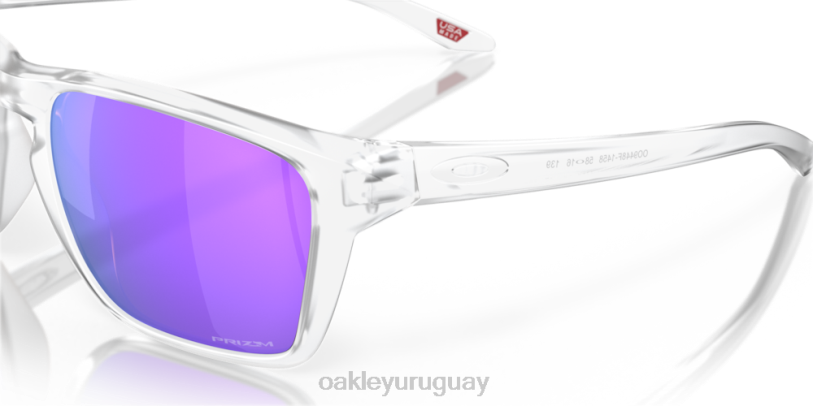 Oakley sylas (ajuste de puente bajo) XT4H965 gafas lentes prizm violeta, montura transparente mate
