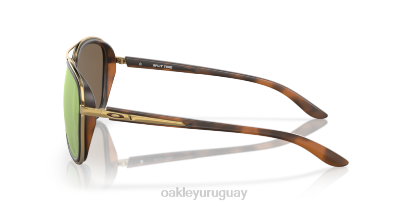 Oakley tiempo fraccionado XT4H438 gafas lentes polarizadas prizm oro rosa, montura carey marrón