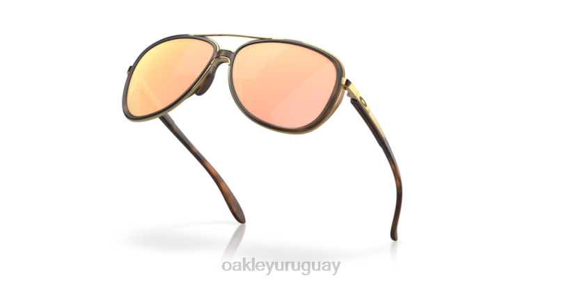 Oakley tiempo fraccionado XT4H438 gafas lentes polarizadas prizm oro rosa, montura carey marrón
