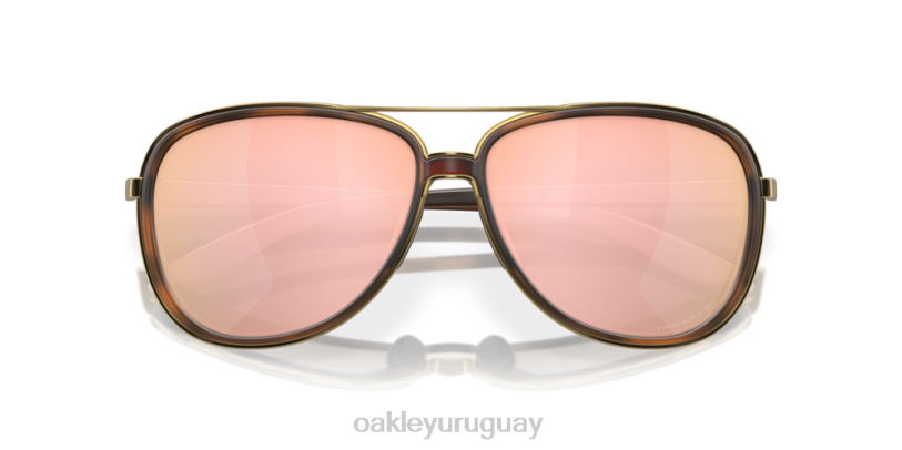 Oakley tiempo fraccionado XT4H438 gafas lentes polarizadas prizm oro rosa, montura carey marrón