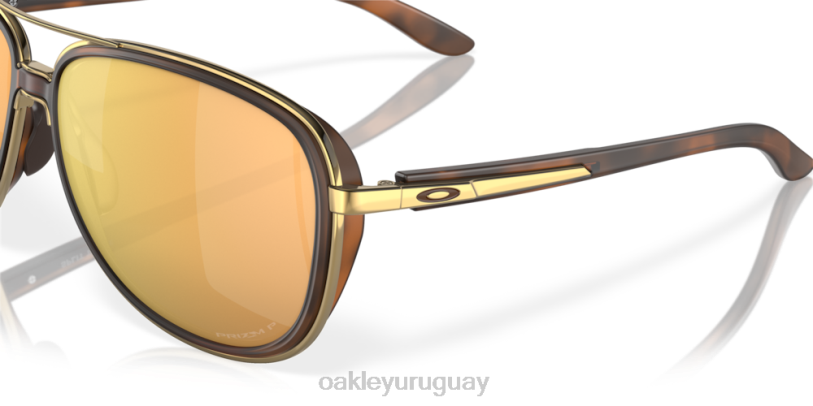 Oakley tiempo fraccionado XT4H438 gafas lentes polarizadas prizm oro rosa, montura carey marrón