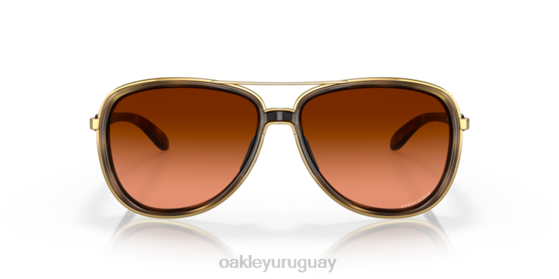 Oakley tiempo fraccionado XT4H440 gafas lentes prizm marrón degradado, montura carey marrón