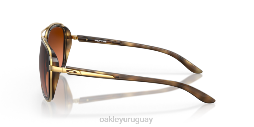 Oakley tiempo fraccionado XT4H440 gafas lentes prizm marrón degradado, montura carey marrón