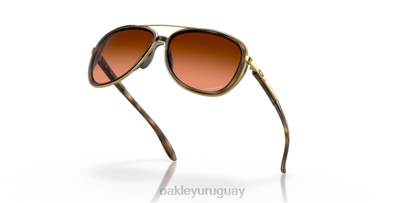 Oakley tiempo fraccionado XT4H440 gafas lentes prizm marrón degradado, montura carey marrón