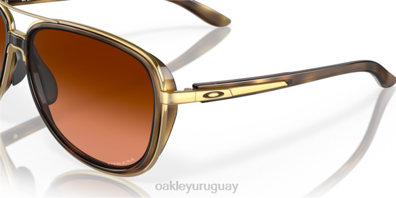 Oakley tiempo fraccionado XT4H440 gafas lentes prizm marrón degradado, montura carey marrón