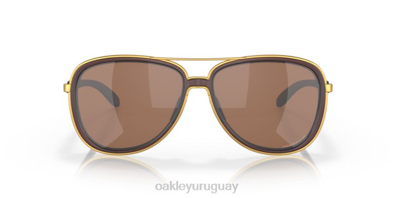 Oakley tiempo fraccionado XT4H441 gafas Lentes polarizadas Prizm de tungsteno, montura color cerveza de raíz mate.