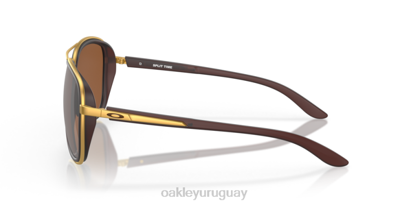 Oakley tiempo fraccionado XT4H441 gafas Lentes polarizadas Prizm de tungsteno, montura color cerveza de raíz mate.