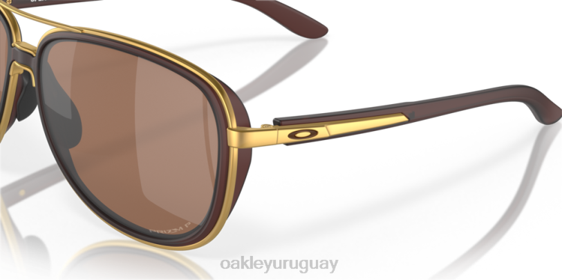 Oakley tiempo fraccionado XT4H441 gafas Lentes polarizadas Prizm de tungsteno, montura color cerveza de raíz mate.