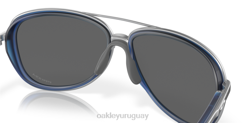 Oakley tiempo fraccionado XT4H443 gafas lentes prizm negro, montura azul transparente mate