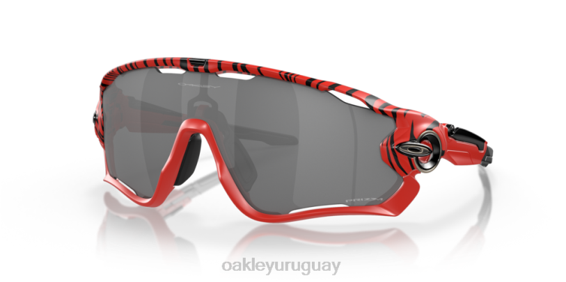 Oakley tigre rojo rompe mandíbulas XT4H259 gafas lentes prizm negras, montura tigre roja