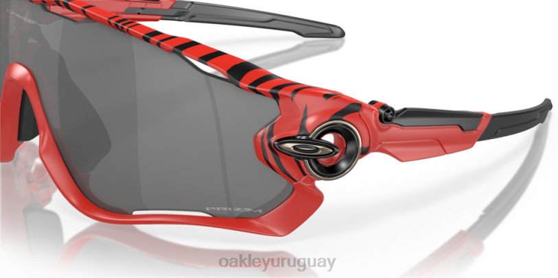 Oakley tigre rojo rompe mandíbulas XT4H259 gafas lentes prizm negras, montura tigre roja