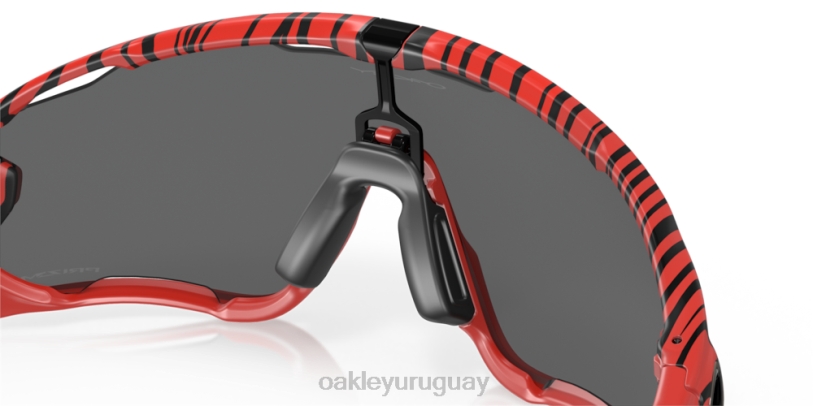 Oakley tigre rojo rompe mandíbulas XT4H259 gafas lentes prizm negras, montura tigre roja