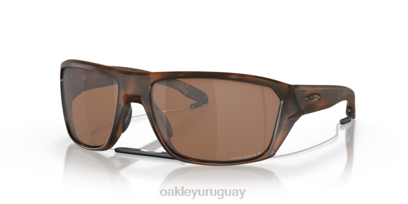 Oakley tiro dividido XT4H297 gafas Lentes polarizadas Prizm de tungsteno, montura carey mate.
