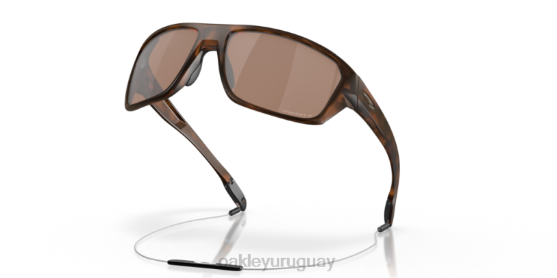Oakley tiro dividido XT4H297 gafas Lentes polarizadas Prizm de tungsteno, montura carey mate.