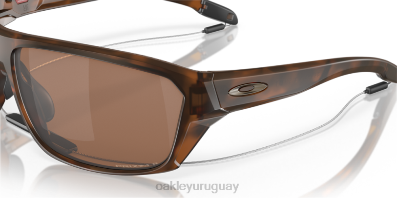 Oakley tiro dividido XT4H297 gafas Lentes polarizadas Prizm de tungsteno, montura carey mate.