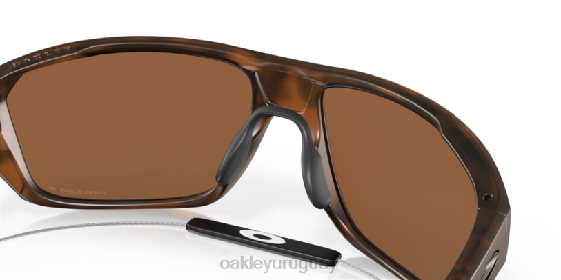 Oakley tiro dividido XT4H297 gafas Lentes polarizadas Prizm de tungsteno, montura carey mate.