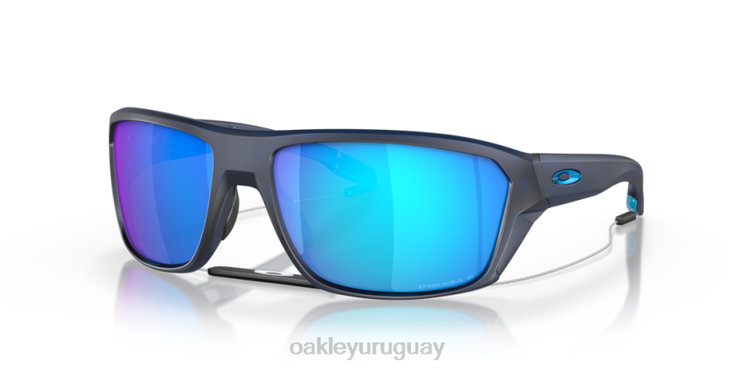 Oakley tiro dividido XT4H298 gafas lentes polarizadas prizm sapphire, montura azul translúcida mate