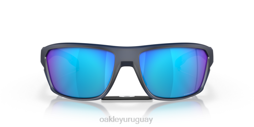 Oakley tiro dividido XT4H298 gafas lentes polarizadas prizm sapphire, montura azul translúcida mate