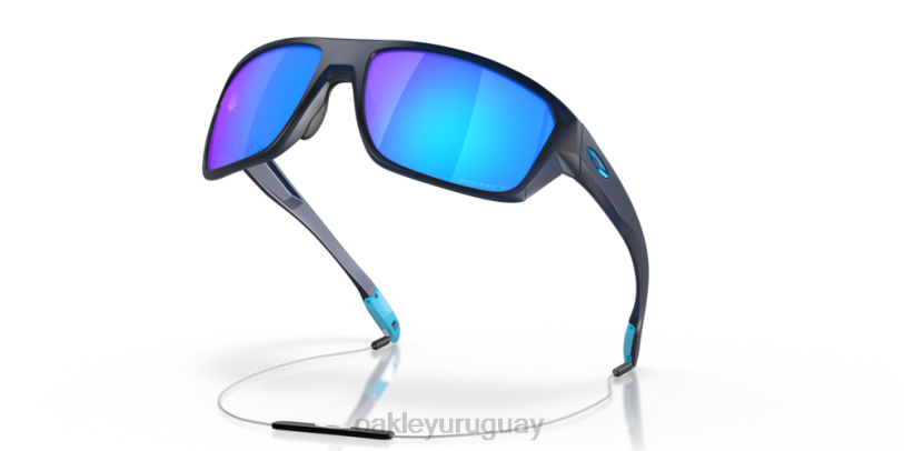 Oakley tiro dividido XT4H298 gafas lentes polarizadas prizm sapphire, montura azul translúcida mate