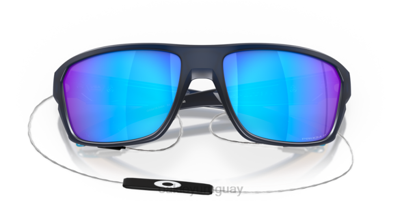 Oakley tiro dividido XT4H298 gafas lentes polarizadas prizm sapphire, montura azul translúcida mate