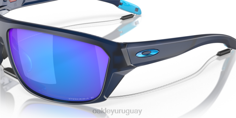 Oakley tiro dividido XT4H298 gafas lentes polarizadas prizm sapphire, montura azul translúcida mate