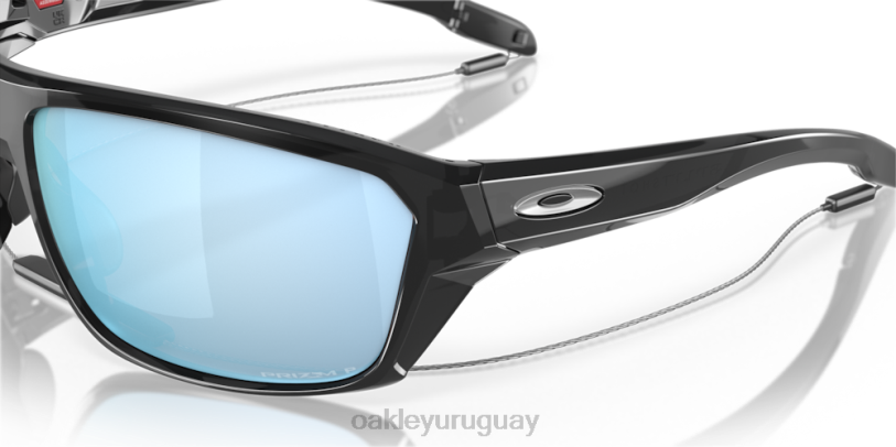 Oakley tiro dividido XT4H304 gafas lentes prizm polarizadas de agua profunda, montura de tinta negra
