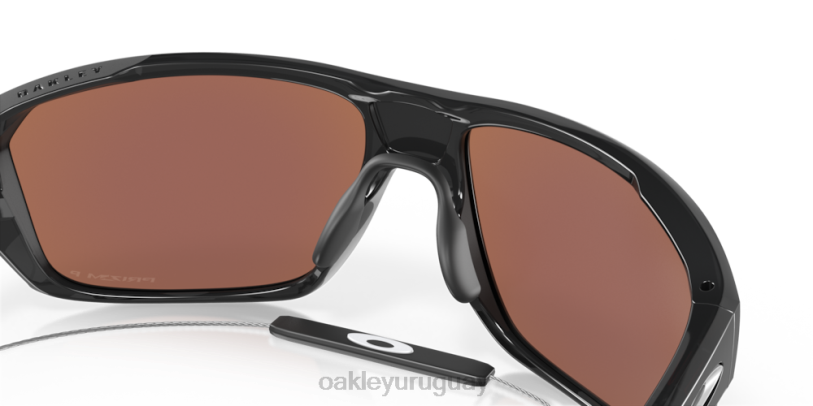 Oakley tiro dividido XT4H304 gafas lentes prizm polarizadas de agua profunda, montura de tinta negra
