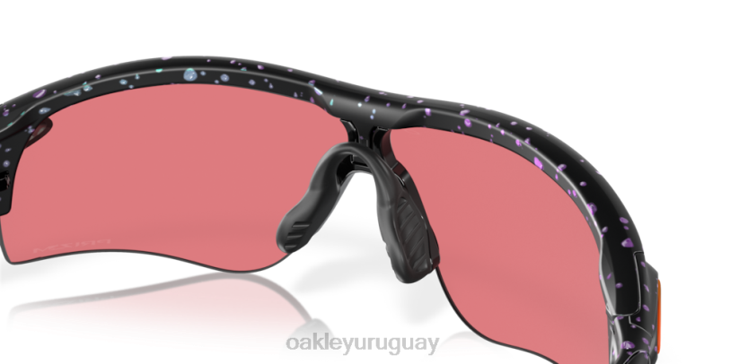 Oakley trayectoria de radarlock (ajuste de puente bajo) colección ascendiente XT4H720 gafas Lentes prizm trail torch, montura con salpicaduras de color verde mate y morado