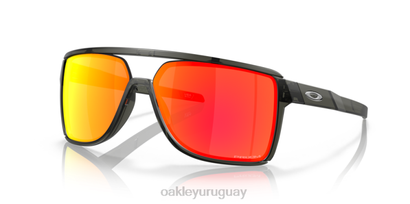 Oakley castillo XT4H210 gafas Lentes prizm ruby, montura gris humo mate