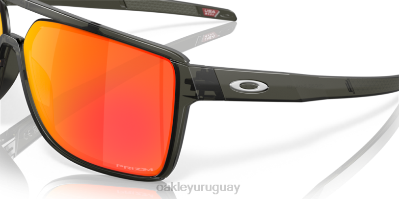 Oakley castillo XT4H210 gafas Lentes prizm ruby, montura gris humo mate