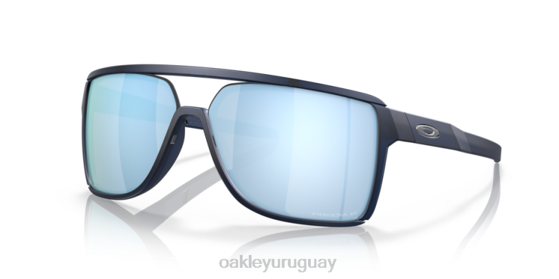 Oakley castillo XT4H211 gafas Lentes prizm polarizadas de agua profunda, montura azul translúcida mate