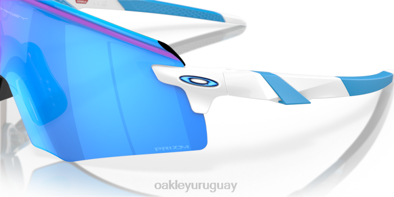 Oakley codificador XT4H1046 gafas Lentes Prizm de zafiro, montura blanca pulida.