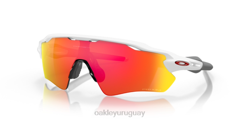 Oakley colores del equipo radar ev path XT4H35 gafas Lentes Prizm Ruby, montura blanca pulida.