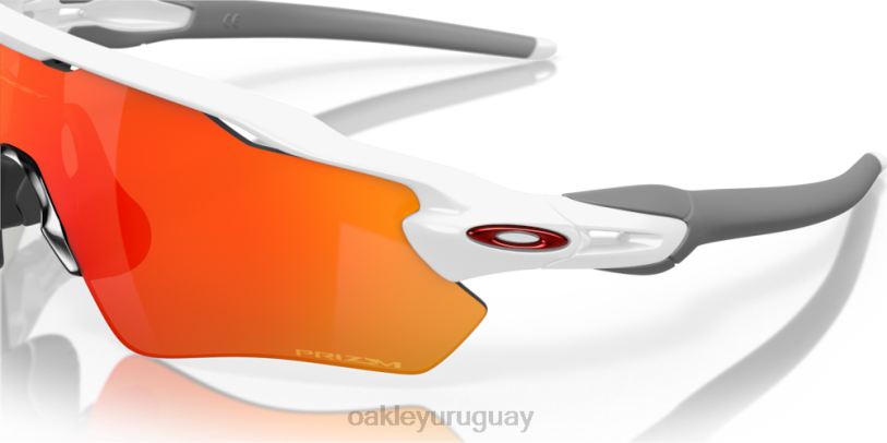 Oakley colores del equipo radar ev path XT4H35 gafas Lentes Prizm Ruby, montura blanca pulida.