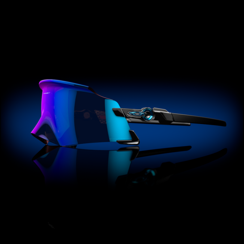 Oakley kato XT4H981 gafas Lentes Prizm de zafiro, montura negra pulida.