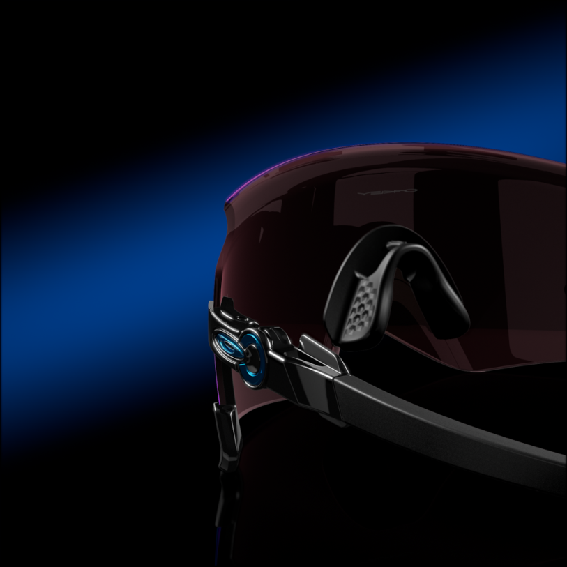 Oakley kato XT4H981 gafas Lentes Prizm de zafiro, montura negra pulida.