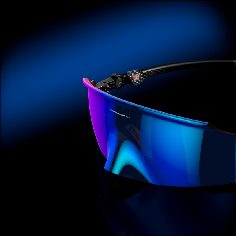 Oakley kato XT4H981 gafas Lentes Prizm de zafiro, montura negra pulida.