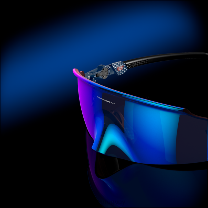 Oakley kato XT4H986 gafas Lentes Prizm de zafiro, montura Poseidon pulida.