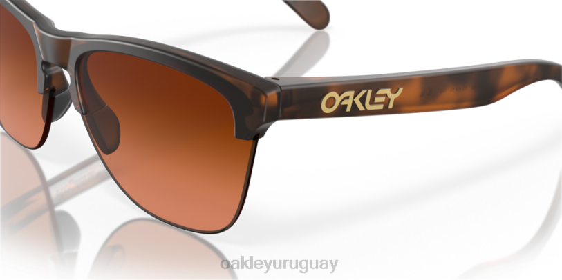 Oakley pieles de rana lite XT4H214 gafas lentes prizm marrón degradado, montura carey marrón mate