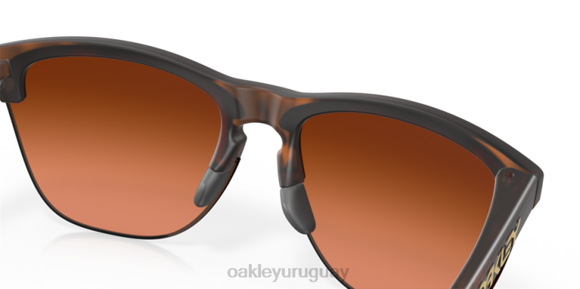 Oakley pieles de rana lite XT4H214 gafas lentes prizm marrón degradado, montura carey marrón mate
