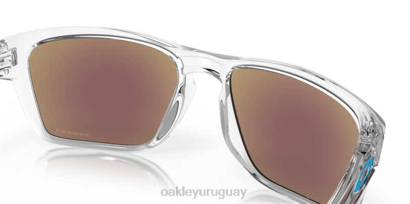 Oakley silas XT4H326 gafas Lentes Prizm de zafiro, montura transparente pulida.