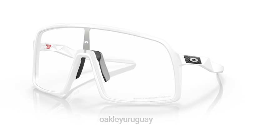 Oakley sutro XT4H91 gafas Lentes fotocromáticas de iridio de transparente a negro, montura blanca mate