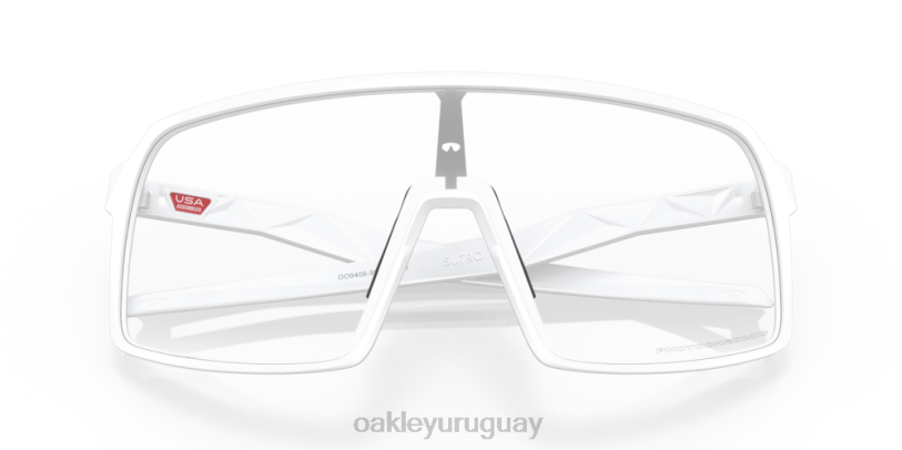 Oakley sutro XT4H91 gafas Lentes fotocromáticas de iridio de transparente a negro, montura blanca mate