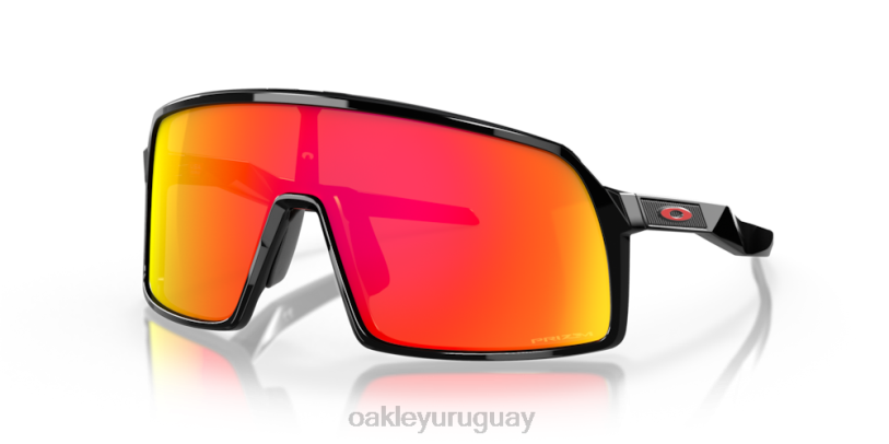 Oakley sutro s XT4H280 gafas Lentes Prizm Ruby, montura negra pulida.