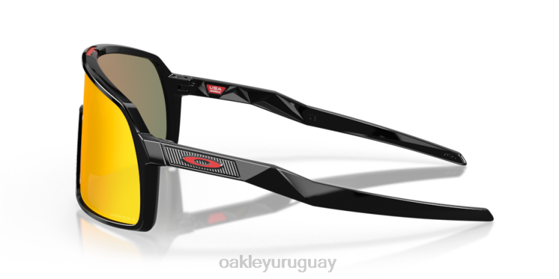 Oakley sutro s XT4H280 gafas Lentes Prizm Ruby, montura negra pulida.