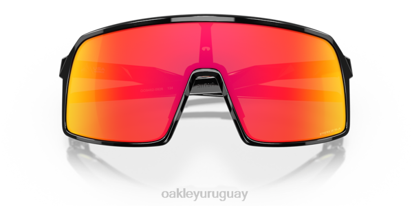 Oakley sutro s XT4H280 gafas Lentes Prizm Ruby, montura negra pulida.
