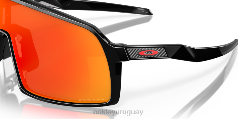 Oakley sutro s XT4H280 gafas Lentes Prizm Ruby, montura negra pulida.