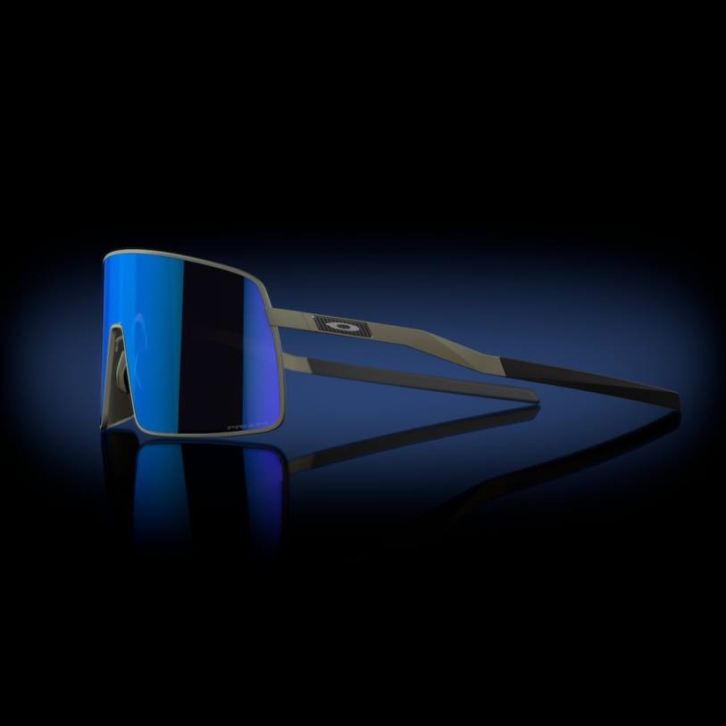 Oakley sutro ti XT4H239 gafas lentes prizm de zafiro, montura de plomo satinada